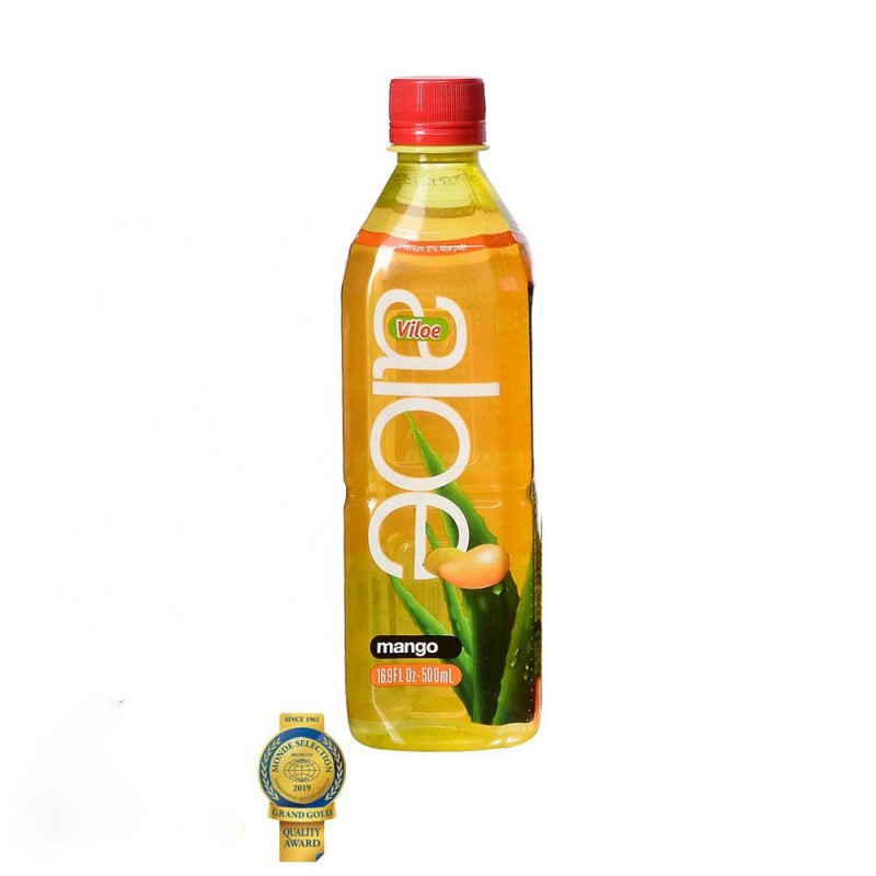 Viloe 500ml Organic 100% Pomegranate Mango Pineapple Guava & Aloe Vera Fruit Puree Soft Drink With Pulp in Bottle Packaging