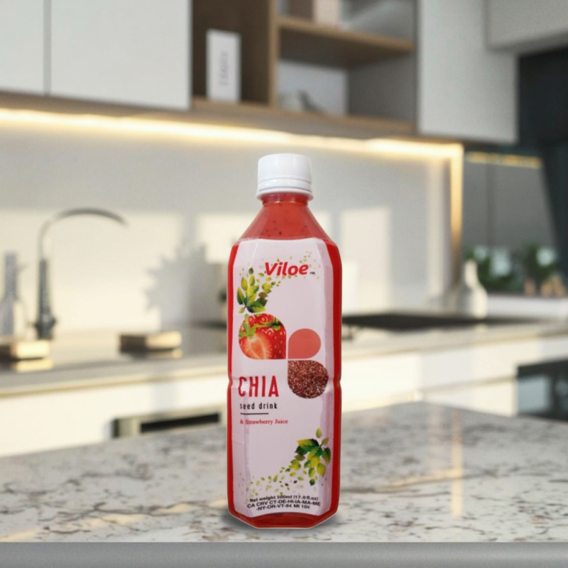 Vietnamese Food and Beverage Best Quality 500ML NFC Chia Seed Drink Flavored OEM and ODM Other Beverages Strawberry Flavor