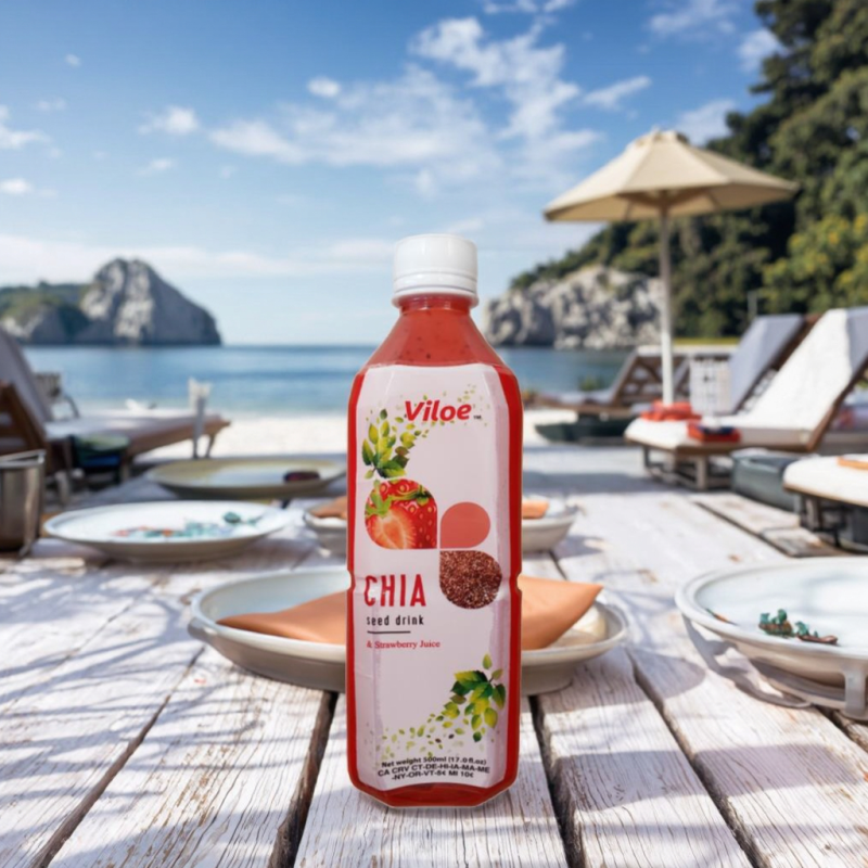 Vietnamese Food and Beverage Best Quality 500ML NFC Chia Seed Drink Flavored OEM and ODM Other Beverages Strawberry Flavor