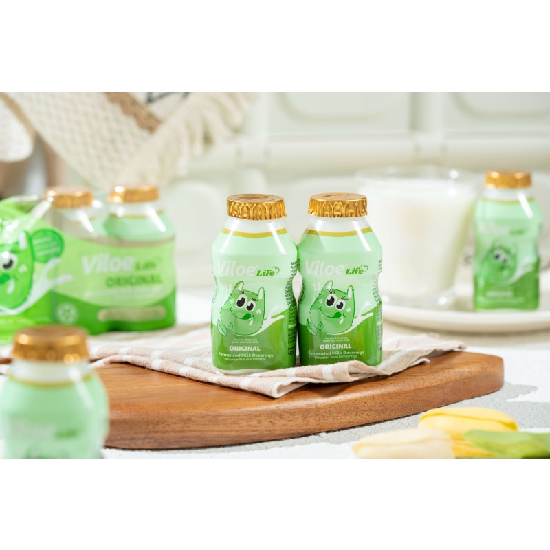 Viloe Life Original Flavor Lactobacillus Drink 100ml*4 Pack Unique and Refreshing Taste Bottle Packaging