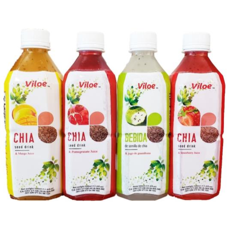 Best Quality Chia Seed With More Flavor Drink 500ML  NFC MADE From Vietnam Food and Beverage Manufacturer OEM  and ODM
