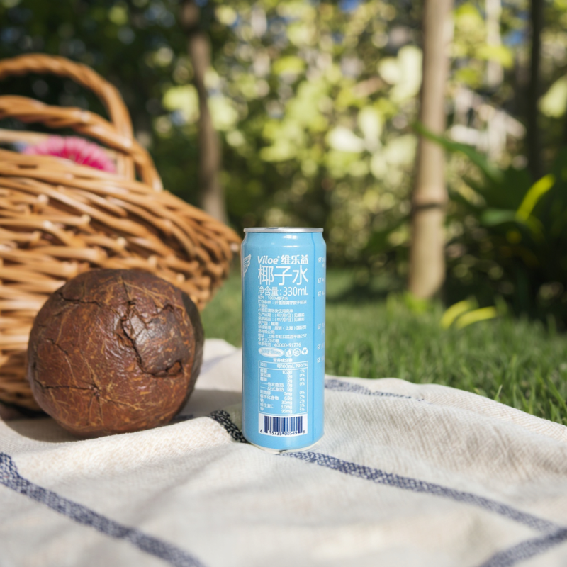 Viloe Natural Energy Vitamin Drink 330ml Pure Canned Coconut Water Box Packaging Other Beverages