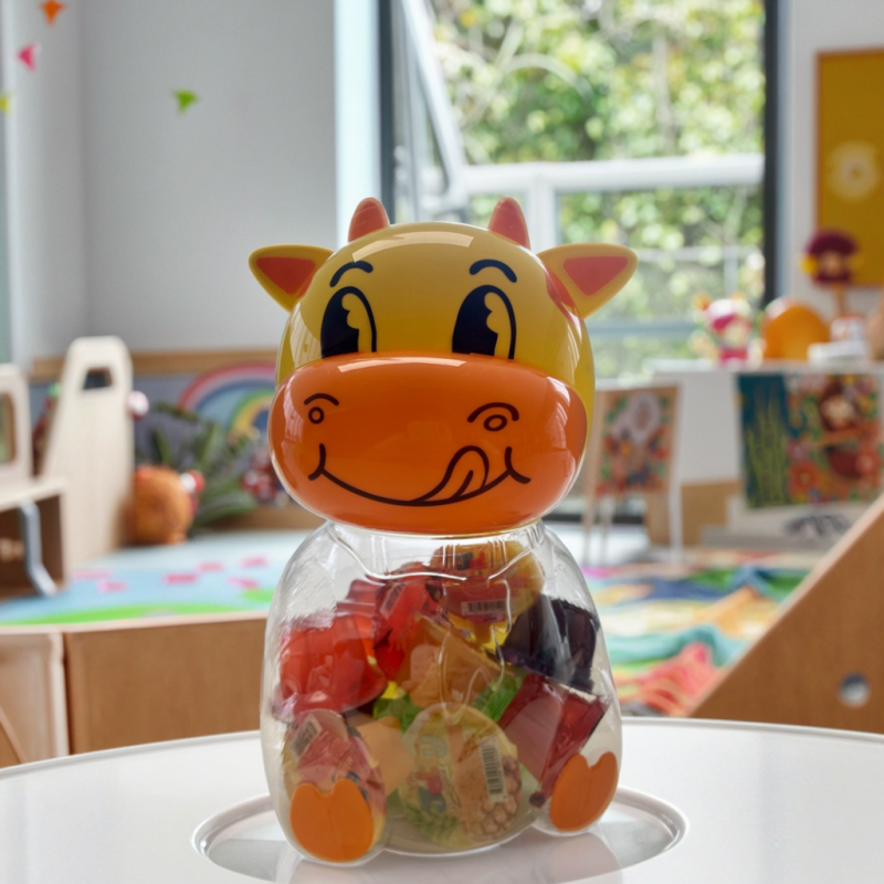 Viloe's New Fruit Jelly Cup Gift Set Flavored Animal Jar Packaging Exciting New Product Jelly Jar Cow for Children