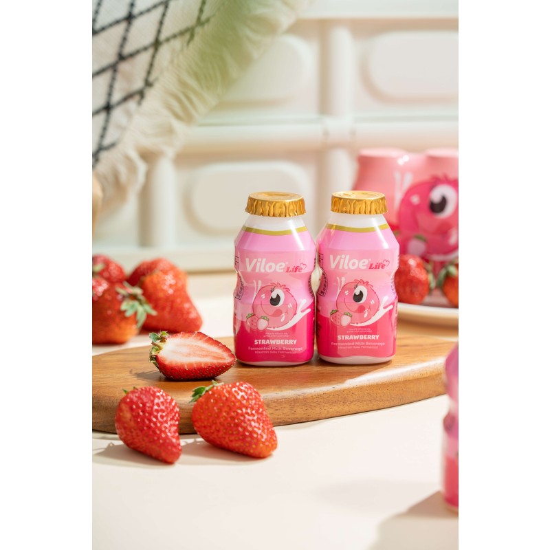 Viloe Life Original Flavor Lactobacillus Drink 100ml*4 Pack in Strawberries Flavored Bottles Other Beverages