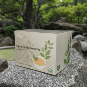 Premium Organic Japanese Sencha Green Tea Freshly Processed and Dried in Bulk Box Bag for Slimming