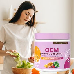 Organic Super Green Powder Factory - Digestive Enzymes Probiotics Custom Blend