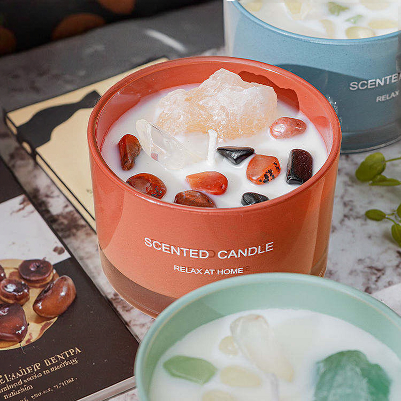 Aromatherapy Candle Factory - Luxury Soy Wax with Crystals Room Deodorizer