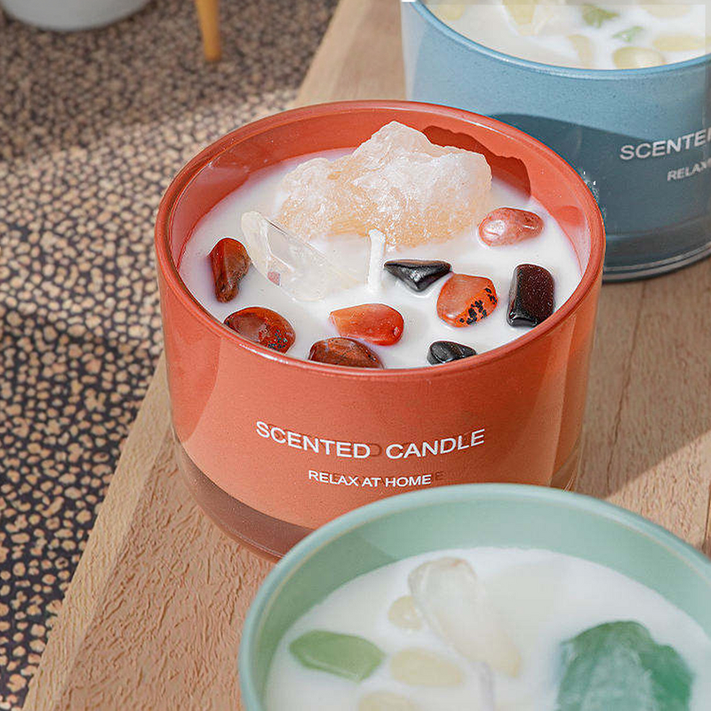 Aromatherapy Candle Factory - Luxury Soy Wax with Crystals Room Deodorizer