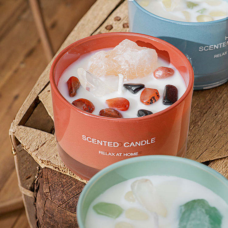 Aromatherapy Candle Factory - Luxury Soy Wax with Crystals Room Deodorizer