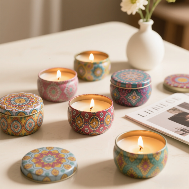 Aromatherapy Candle Factory - Custom Soy Wax with Crystals Dried Flowers