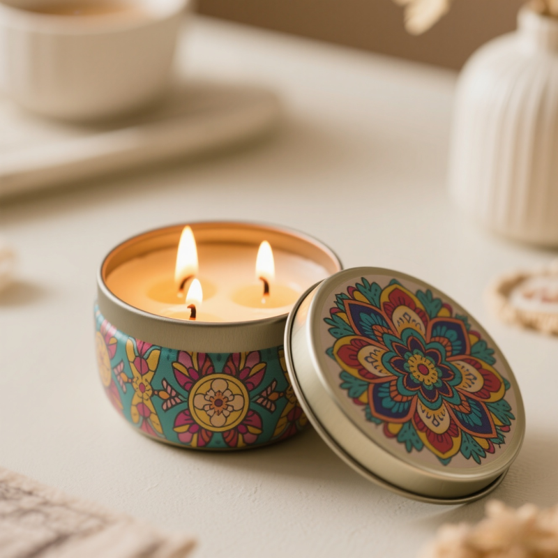 Aromatherapy Candle Factory - Custom Soy Wax with Crystals Dried Flowers