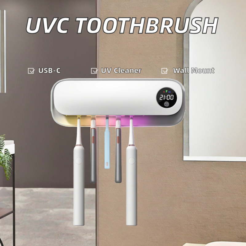 Toothbrush Sanitizer Factory - Wall Mounted UVC Rechargeable Sterilizer