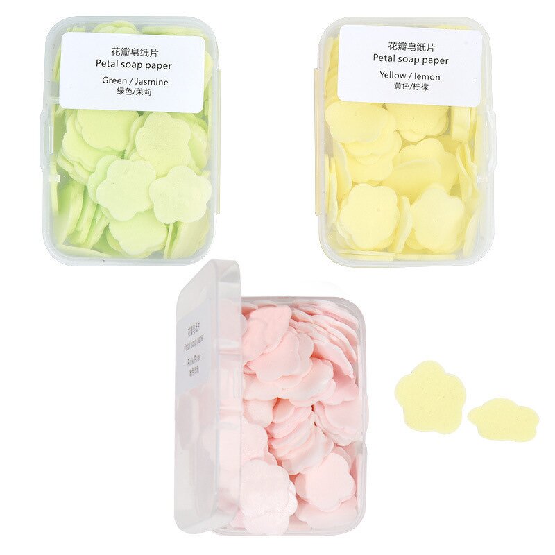 Disposable Hand Soap Sheets Factory - Portable Travel Soluble Petal Soap