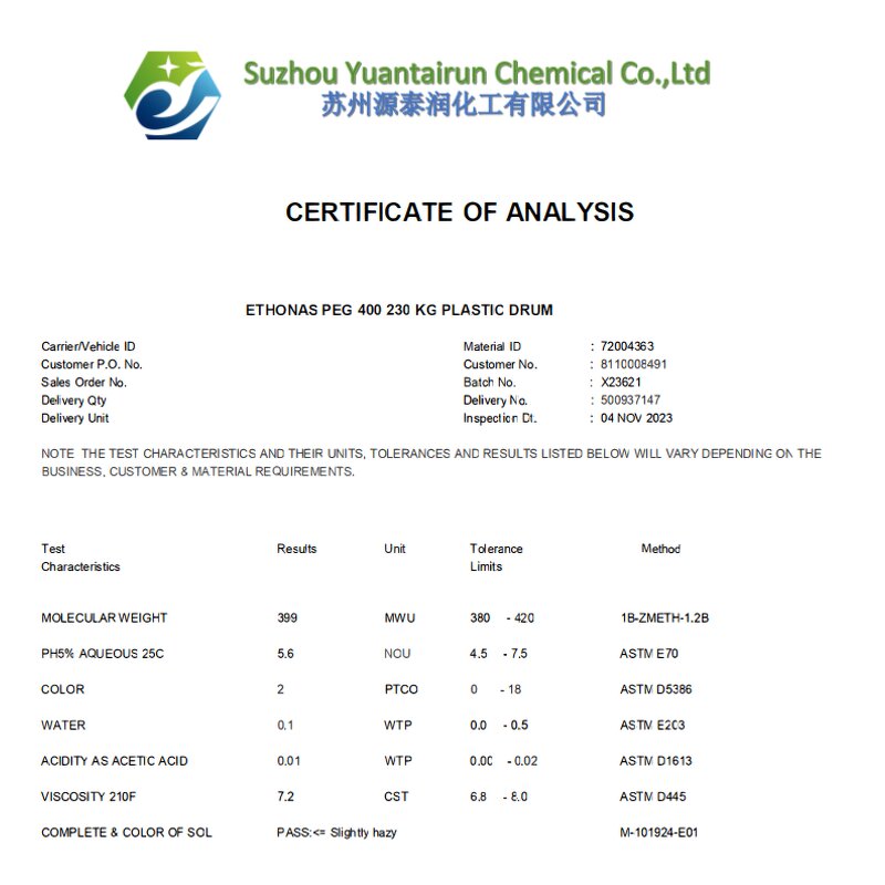 Polyethylene Glycol 400 Factory - PEG400MO Water Solubility Defoamer