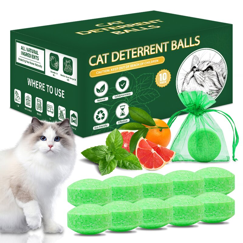 Cat Repellent Ball Supplier - 10 Pack Outdoor Natural Peppermint Camphor Oil