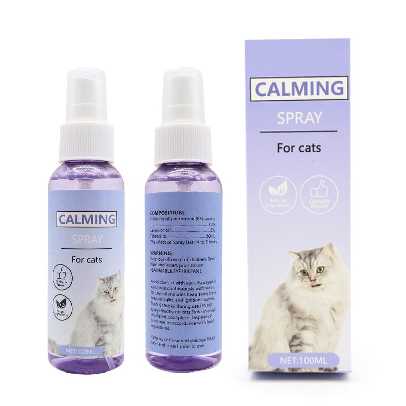 Pet Calming Spray Manufacturer - OEM 48ml Herbal Ingredient Stress Aid