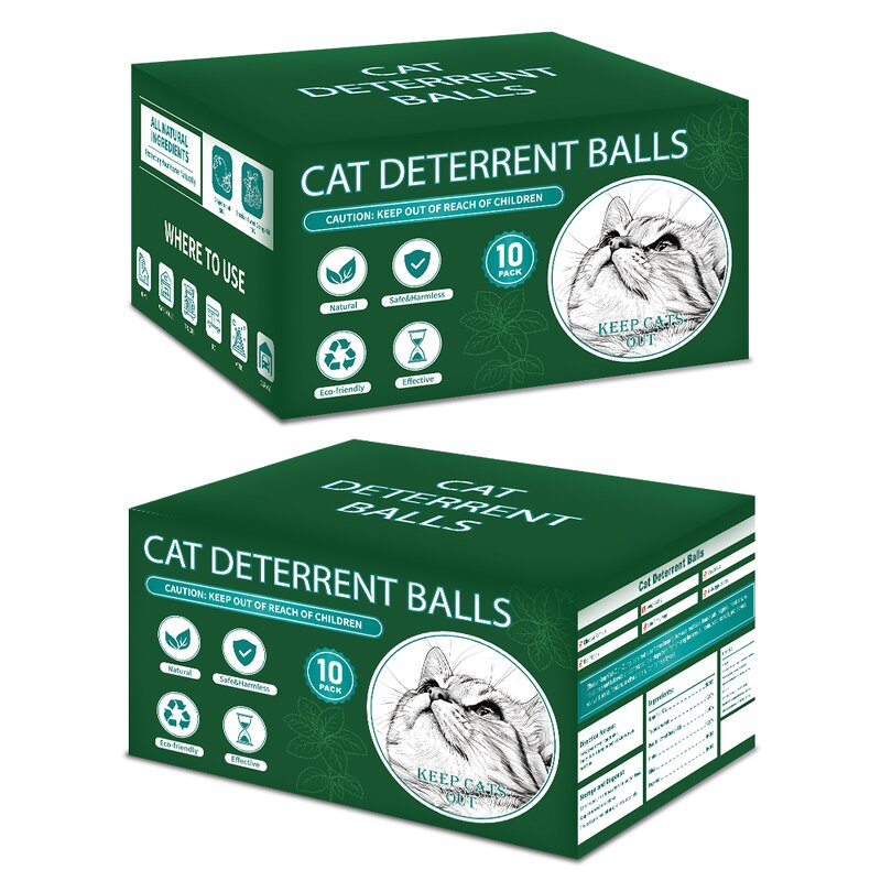 Cat Repellent Ball Supplier - 10-Pack Cute with Peppermint Oil Deterrent