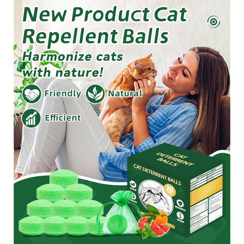 Cat Deterrent Balls Manufacturer - 10 Pack Outdoor Natural Oil Keep Cats Off