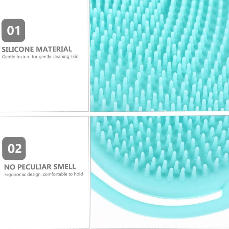 Household Double Sided Exfoliating Design Heart Shaped Silicone Makeup Scrubber Small Size Manual Lady Cleaning Brush