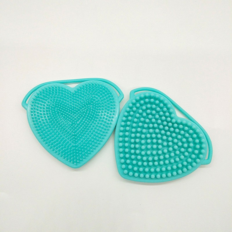 Cute Heart-shaped Double-sided Silicone Facial Cleansing Brush Facial Wash Brush Facial Shower Facial Exfoliating Scrubber