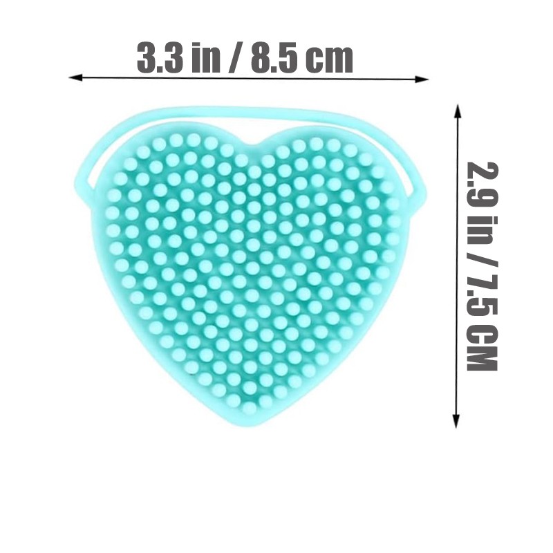 Cute Heart-shaped Double-sided Silicone Facial Cleansing Brush Facial Wash Brush Facial Shower Facial Exfoliating Scrubber