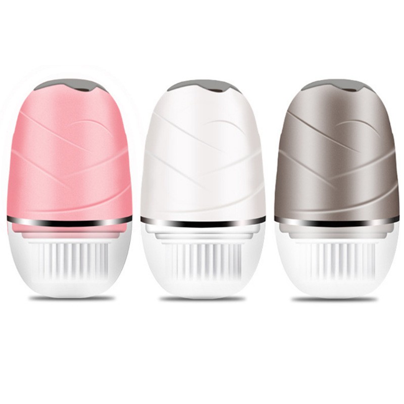 Electronic Skin Care Wash Spinning Facial Cleansing Brush Face Scrubber 3 In1 Exfoliating Spin Device with Replaceable Head