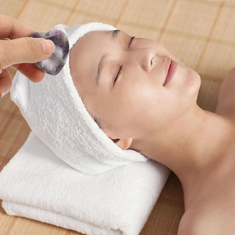 Natural Quartz Guasha Face Skincare Tool Custom Logo Jade Gua Sha Set Wholesale Beauty Rose Quartz Gua Sha Stone Massager