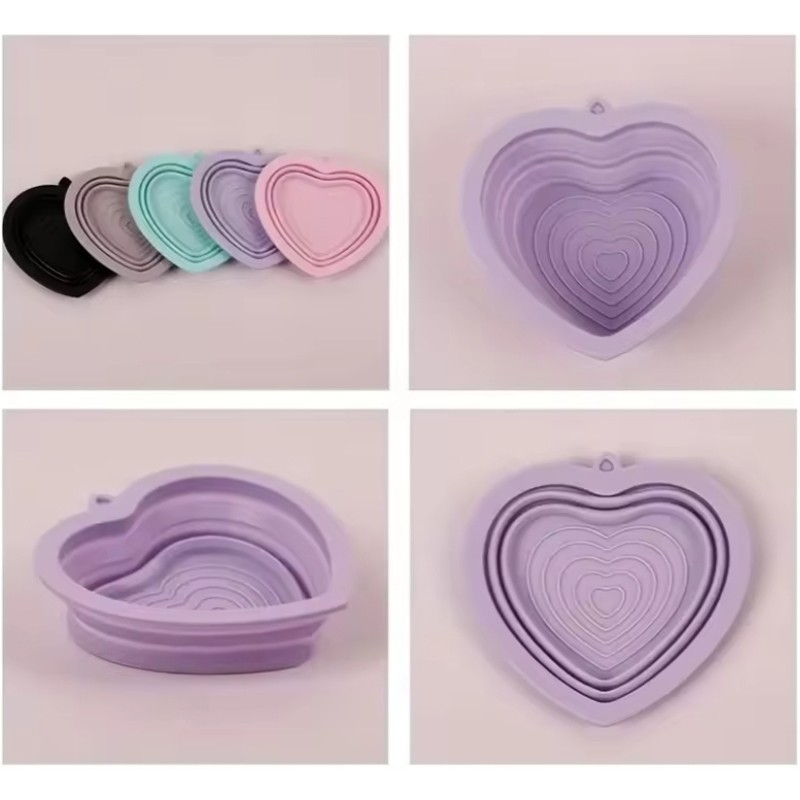 Silicone Makeup Brush Cleaner Folding Powder Puff Cleaning Bowl Eyeshadow Brushes Washing Soft Mat Beauty Tools Scrubber Box
