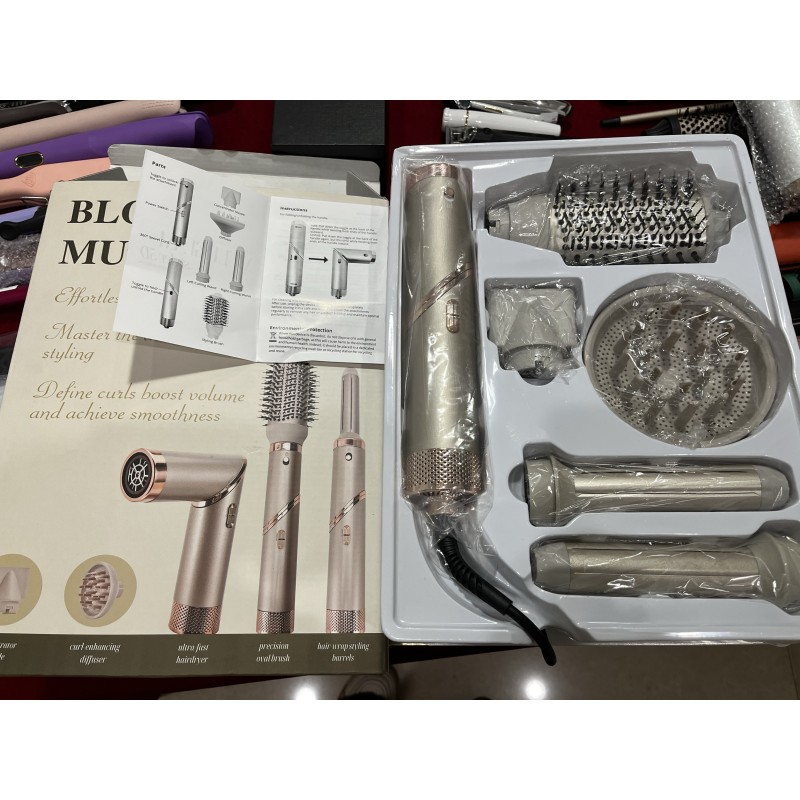 New Design 9 in 1 One Step Hair Air Brush Kit Professional Foldable High Speed Hair Dryer Brush Styler
