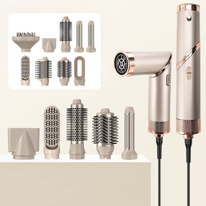 New Design 9 in 1 One Step Hair Air Brush Kit Professional Foldable High Speed Hair Dryer Brush Styler