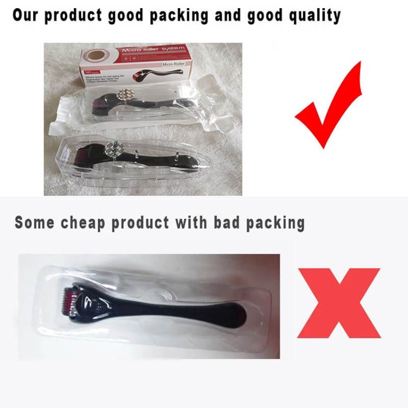 Custom logo Derma Roller 540 Microneedling Darma Roller Beard Growth Hair Roller Micro Needle Face Dermarol 0.5mm Dermaroller