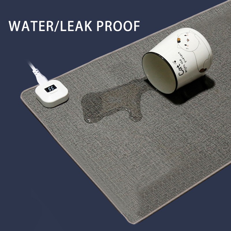 Usb Office Desktop Heating and Safe Heating Desk Mat Waterproof Two-speed Thermostatic Mouse Pad