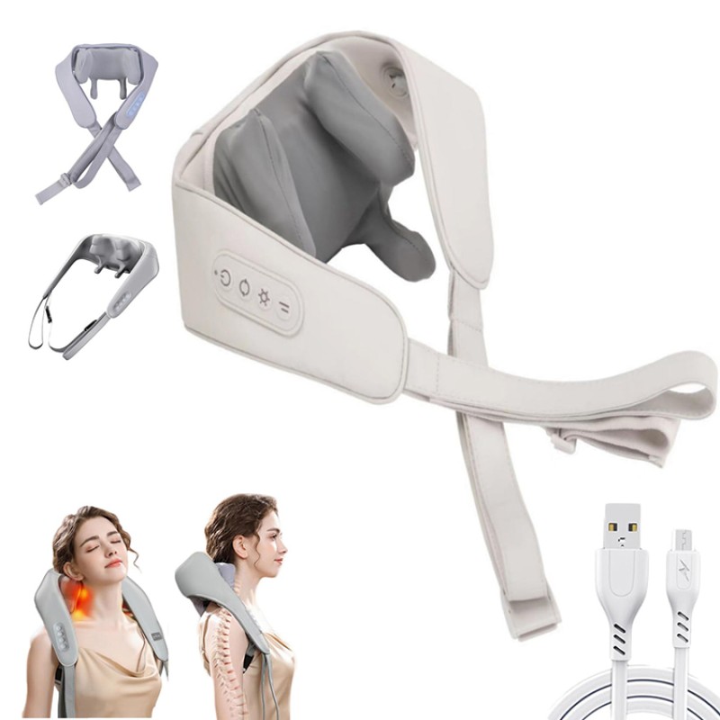 8D Smart Tension Massage Relieves Shoulder Pain Charging Heated Neck Pillow Electric Shoulder and Neck Massager