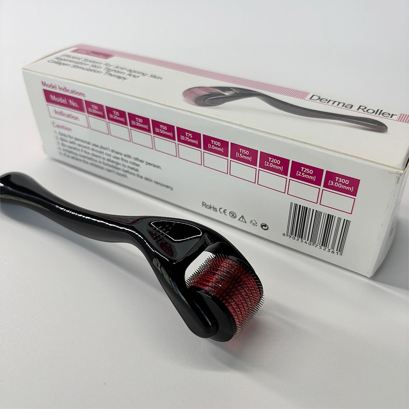 540 Pins Derma Roller Stretch Marks Microneedling Derma Roller for Hair Loss Treatment