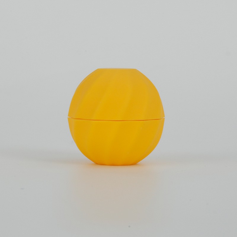 Custom logo Round Cosmetic Lip Balm Tube Ball Containers Egg Shape Empty Lip Balm Container