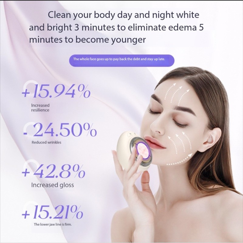Electric Skin Care Beauty Device Face Jade Beauty Device Tool High Frequency Vibration Heated Micro Current Face Massage