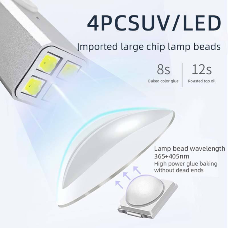 Portable Cordless Mini UV LED Nail Lamp New Design USB Rechargeable for Gel Varnish Drying