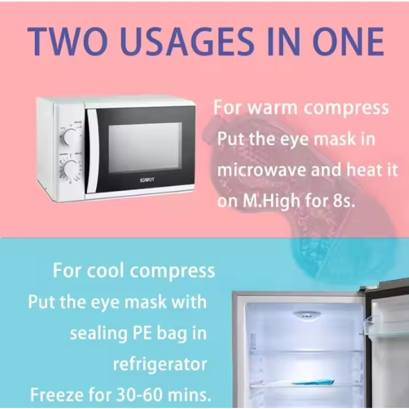 The Best-selling High-quality Reusable Gel Bead Hot and Cold Compress Cooling Eye Mask Can Relieve Eye Fatigue.