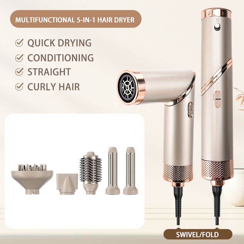 9 1 Salon Styling Hair Dryer Quality Aftermarket Quick Drying Foldable Hair Dryer Brush Electric Power Source for Household Use