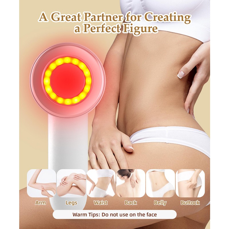 Wireless 1MHz RF Frequency Body Cellulite Remover Fat Removal Machine with Skin Tightening Feature for Belly and Face