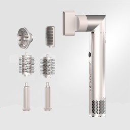 8 1 110000 RPM Bldc Motor Hair Dryer Hot Air Brush LCD Temperature Display PTC Rotating Blow Dryer for Household Hotel Use