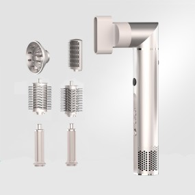 8 1 110000 RPM Bldc Motor Hair Dryer Hot Air Brush LCD Temperature Display PTC Rotating Blow Dryer for Household Hotel Use