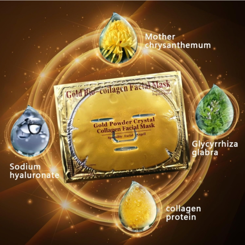 24K Gold Collagen Mask.It Is a Hydrating and Moisturizing Bone Collagen Hydrogel Sheet Mask,a High-end Product for Beauty Salons