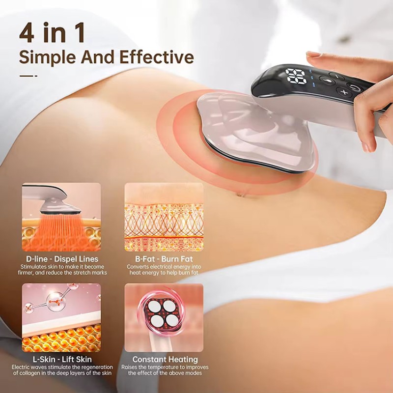 Portable Wireless Body Sculpting Machine Anti-Cellulite Stretch Mark Fat Burner Targets Face and Hands Handheld Body Massager