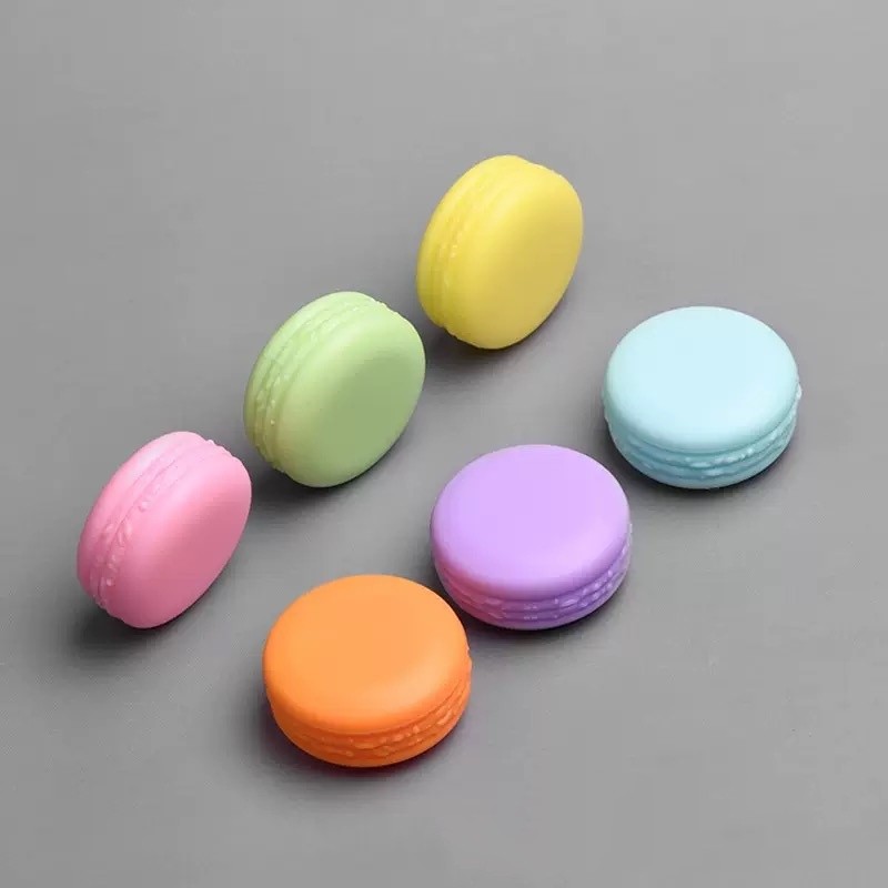 Custom Macaron Lip Balm Packaging Makeup Empty Cosmetic PP Colorful Small Pot