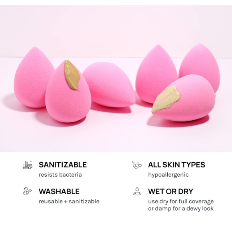 Makeup Sponge Set Latex Free and High-definition Set of 6 Makeup Wonder Blender for Powder Cream and Liquid