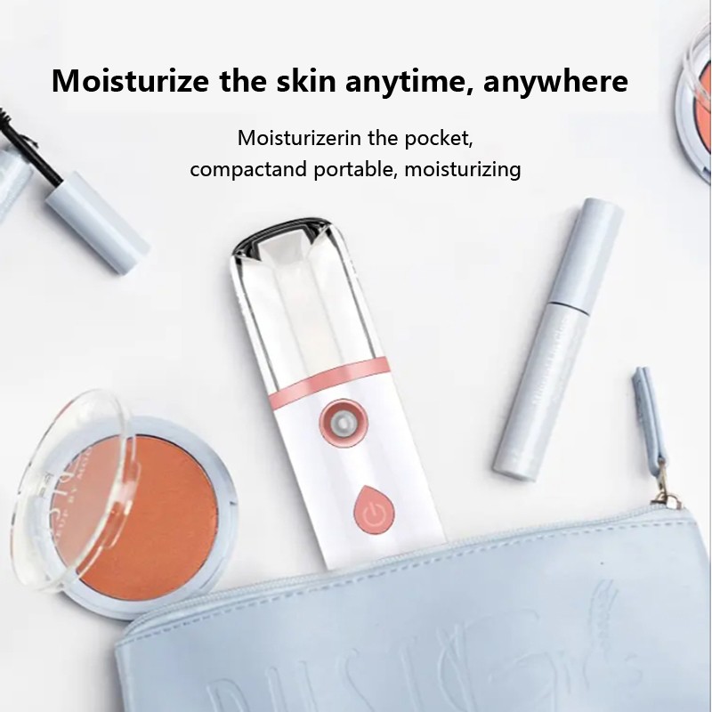 2025 Face Moisture Device USB Rechargeable ABS Mini Pocket Portable Nano Facial Mist Spray Facial Steamer Nano Mister