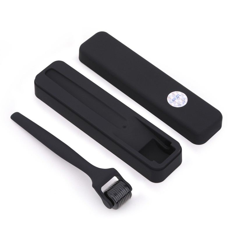 Beard Growth Kit Medical Grade Roller Derma Roller Set 540Needles Matte Black Micros Derma Roller for Hair Regrowth