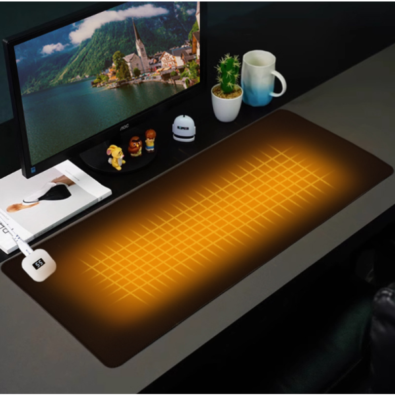 Usb Office Desktop Heating and Safe Heating Desk Mat Waterproof Two-speed Thermostatic Mouse Pad
