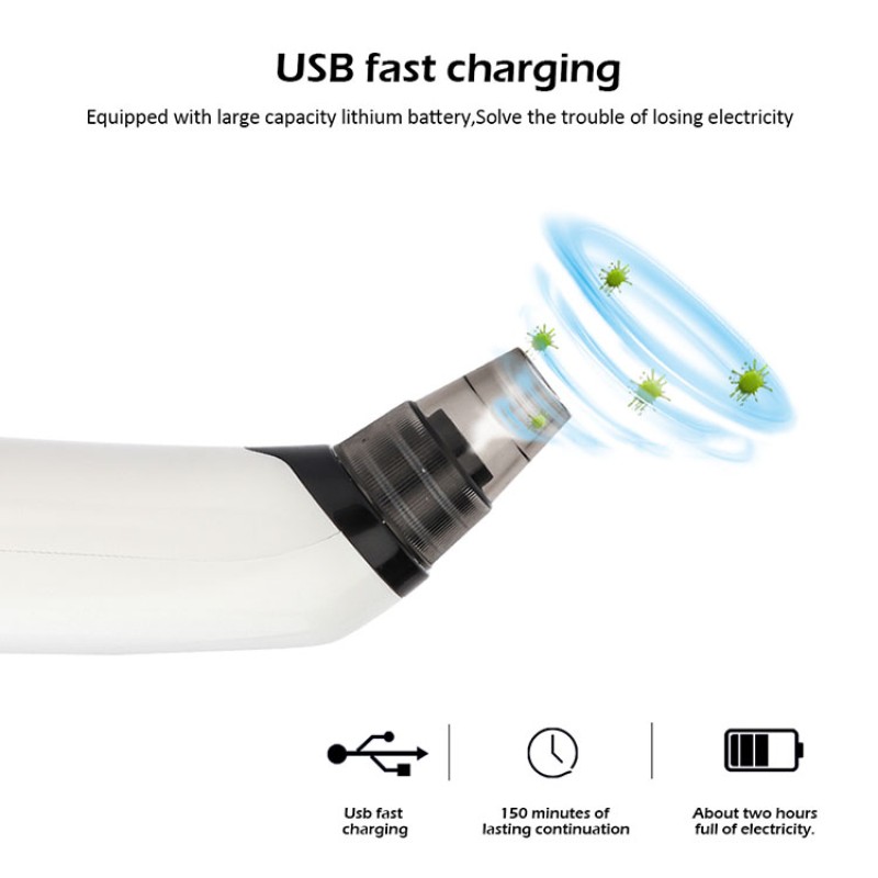 Free Sample Silicone ABS Baby Nose Suction Blackhead Remover Vacuum Face Pore Cleanser Acne Treatment Device with AU & US Plugs